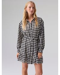 Sanctuary - Tiered Shirt Dress Pulse Houndstooth - Lyst