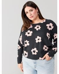 Sanctuary - All Day Long Sweater Rose Smoke Flower Pop Inclusive Collection - Lyst