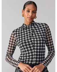 Sanctuary - Make A Statement Mesh Top Pulse Houndstooth - Lyst