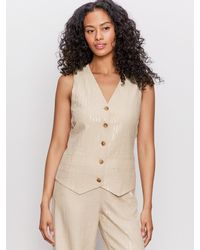 Sanctuary - Relaxed Modern Vest Sand Sequin Stripe - Lyst