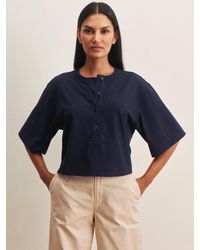 Sanctuary - Freya Placket Tee Navy Blazer - Lyst
