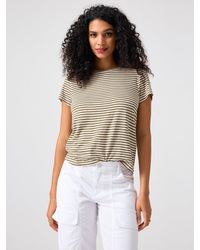Sanctuary - The Perfect Tee Burnt Olive Stripe - Lyst