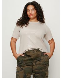 Sanctuary - Sparkle Sequin Sweater Mother Of Pearl Extended Sizing - Lyst