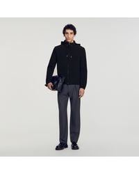 Sandro - Hooded Zip-Up Jacket - Lyst