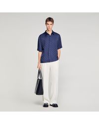 Sandro - Chemise fluide square cross - Lyst