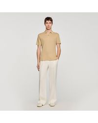 Sandro - Linen Polo Shirt - Lyst