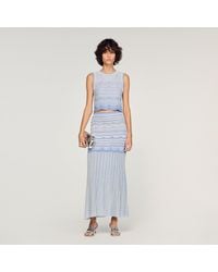 Sandro - Cropped Decorative Knit Top - Lyst