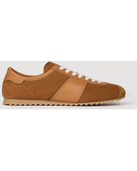 Sandro - Low-Top Leather And Suede Trainers - Lyst
