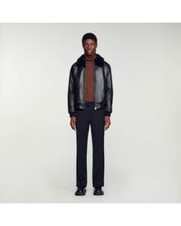 Sandro - Leather Jacket - Lyst