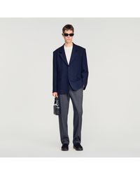Sandro - Oversized Virgin Wool Jacket - Lyst