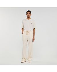 Sandro - Wide-Leg Elasticated Cotton Trousers - Lyst