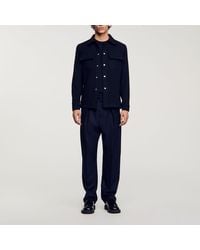 Sandro - Wool Overshirt - Lyst