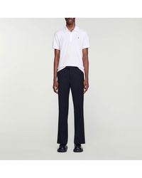 Sandro - Polo Shirt With Square Cross Patch - Lyst