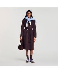 Sandro - Double-Faced Check Coat - Lyst