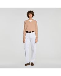 Sandro - 2-In-1 Cable Knit Sweater - Lyst