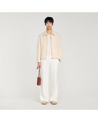 Sandro - Knit-Effect Regular-Collar Jacket - Lyst