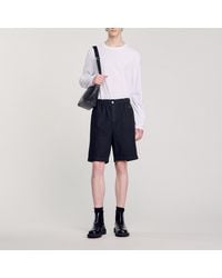 Sandro - Raw Denim Bermuda Shorts - Lyst