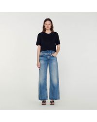 Sandro - Cropped T-Shirt With Rhinestones - Lyst