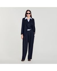 Sandro - Striped Wool Trousers - Lyst