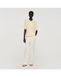 Sandro - Polo en coton effet gauffré - Lyst