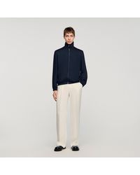 Sandro - Standing Collar Zip-Up Jacket - Lyst