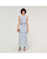 Sandro - Cropped Decorative Knit Top - Lyst