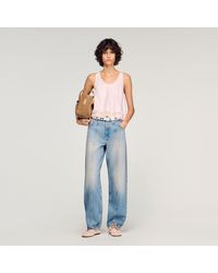 Sandro - Faded Barrel Jeans - Lyst