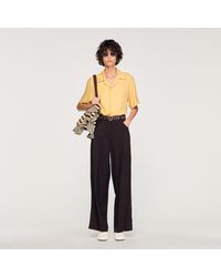 Sandro - Loose-Fit Shark Collar Shirt - Lyst