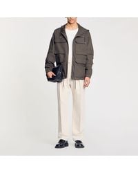 Sandro - Hooded Military Parka - Lyst