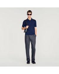 Sandro - Cotton And Silk Polo Shirt - Lyst