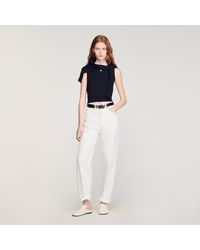 Sandro - Sleeveless Short Knit Jumper - Lyst