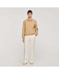Sandro - Zip-Up Cotton Jacket - Lyst