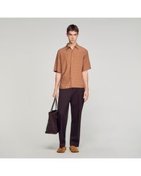 Sandro - Link Print Loose-Fit Shirt - Lyst