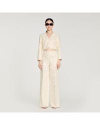 Sandro - Geometric Sequin Trousers - Lyst