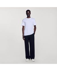 Sandro - T-shirt en lin certifié - Lyst