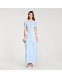 Sandro - Beaded Knit Maxi Dress - Lyst
