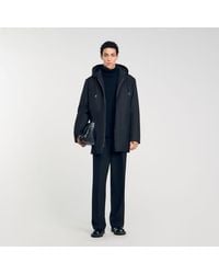 Sandro - Hooded Parka With Zip - Lyst