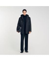 Sandro - Hooded Parka With Zip - Lyst