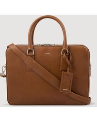 Sandro - Large Grained Leather Briefcase - Lyst