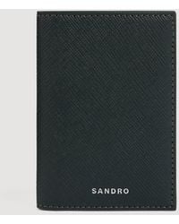 Sandro - Saffiano Leather Card Holder - Lyst