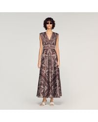 Sandro - Bandana-Print Maxi Dress - Lyst