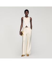 Sandro - Satin Bow Crop Top - Lyst