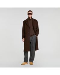 Sandro - Long Wool And Cashmere Coat - Lyst
