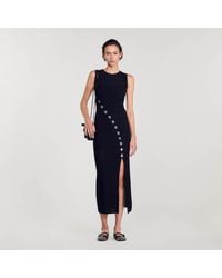 Sandro - Robe longue ornée de bijoux strassés - Lyst