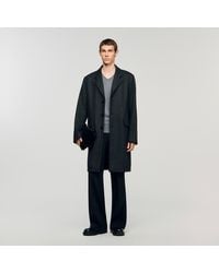 Sandro - Wool Broadcloth Coat - Lyst