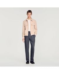 Sandro - Waffle-Effect Zip-Up Jacket - Lyst