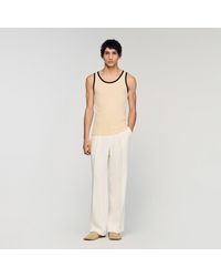 Sandro - Cotton Vest Top With Patch - Lyst