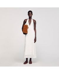 Sandro - Long Knit Dress - Lyst