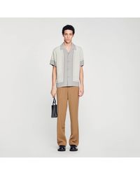 Sandro - Short-Sleeved Patterned Shirt - Lyst