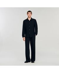 Sandro - Long-Sleeved Jersey Shirt - Lyst